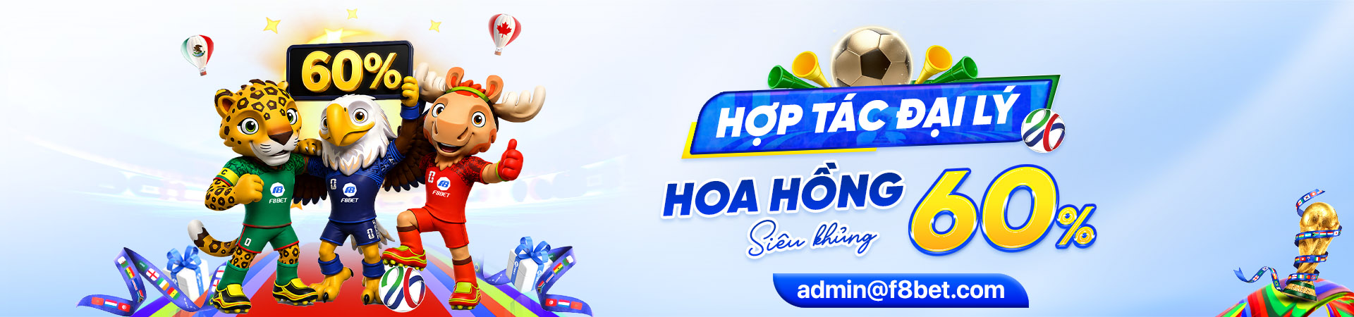 f8bet banner hợp tác đại lí mùa wouldcup hoa hồng thể thao khủng